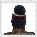 Custom Made Knitted Beanie Hat with Stripes (1-3539)